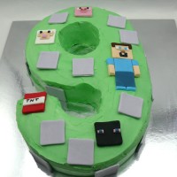 Minecraft Number Cake